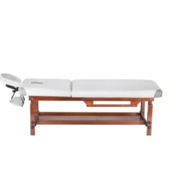 Table de massage professionnelle à hauteur réglable avec double appui-tête - Revêtement résistant à l'eau et à l'huile