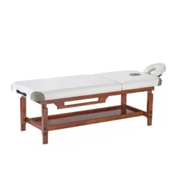 Table de massage professionnelle à hauteur réglable avec double appui-tête - Revêtement résistant à l'eau et à l'huile