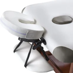 Table de massage professionnelle à hauteur réglable avec double appui-tête - Revêtement résistant à l'eau et à l'huile