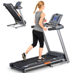 Tapis de course avec structure pliable - vitesse maximale de 16 km/h - Ecran LED 5 pouces