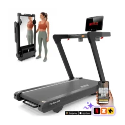 Tapis de course cardio pliable ZenRun 150 avec miroir intégré – 4,5 HP, jusqu’à 22 km/h