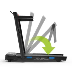 Tapis de course compact avec vitesse ajustable de 1 à 14 km/h et structure pliable - 12 niveaux d'inclinaison