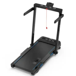 Tapis de course compact avec vitesse ajustable de 1 à 14 km/h et structure pliable - 12 niveaux d'inclinaison