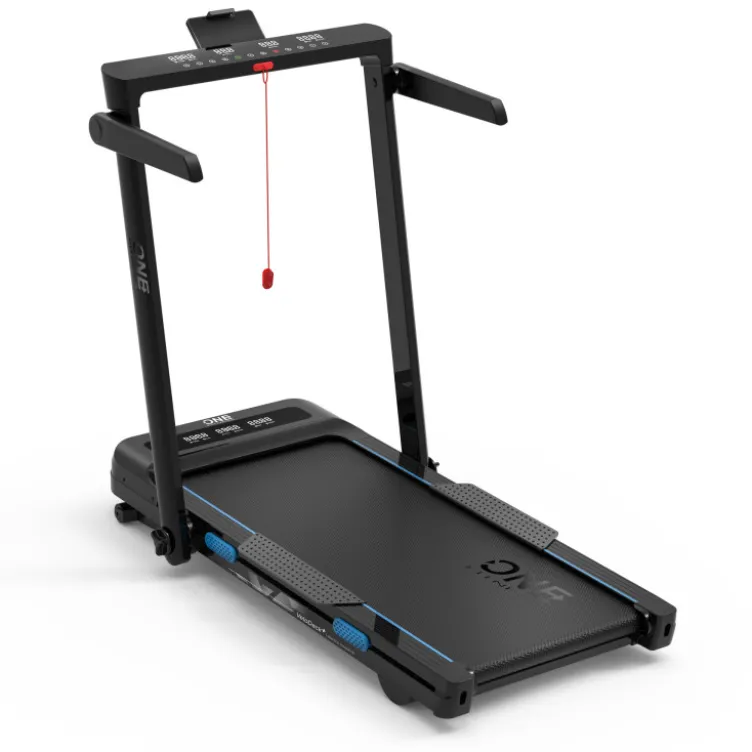 Tapis de course compact avec vitesse ajustable de 1 à 14 km/h et structure pliable - 12 niveaux d'inclinaison