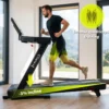 Tapis de course inclinable et déclinable avec vitesse ajustable de 1 à 22 km/h - Écran LED connecté et structure pliable