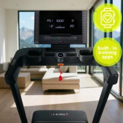 Tapis de course inclinable et déclinable avec vitesse ajustable de 1 à 22 km/h - Écran LED connecté et structure pliable