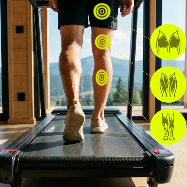 Tapis de course inclinable et déclinable avec vitesse ajustable de 1 à 22 km/h - Écran LED connecté et structure pliable