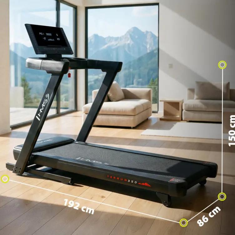 Tapis de course inclinable et déclinable avec vitesse ajustable de 1 à 22 km/h - Écran LED connecté et structure pliable