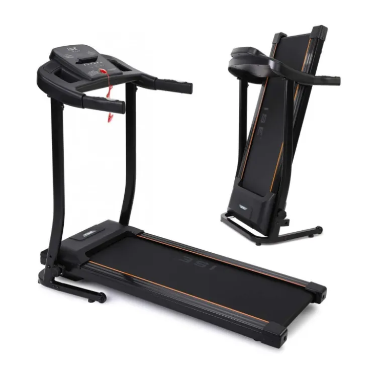 Tapis de course éléctrique 14 km/h silencieux et pliable avec support pour Ipad