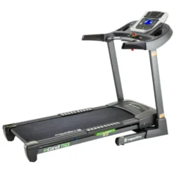 Tapis de course pliable avec ceinture pectorale et capteurs de fréquence cardiaque pour séance de cardio en homegym