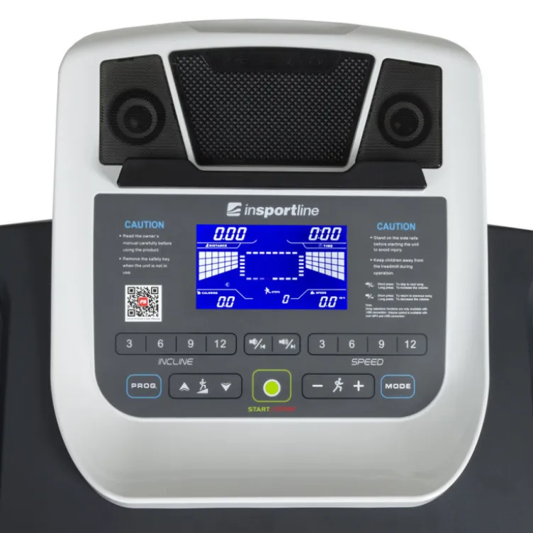 Tapis de course pliable avec ceinture pectorale et capteurs de fréquence cardiaque pour séance de cardio en homegym