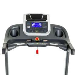 Tapis de course pliable avec ceinture pectorale et capteurs de fréquence cardiaque pour séance de cardio en homegym