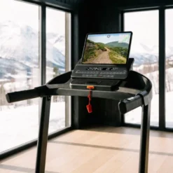 Tapis de course pliable avec inclinaison ajustable de -3 à 10% et vitesse réglable de 1 à 16 km/h