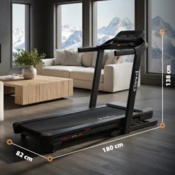 Tapis de course pliable avec inclinaison ajustable de -3 à 10% et vitesse réglable de 1 à 16 km/h