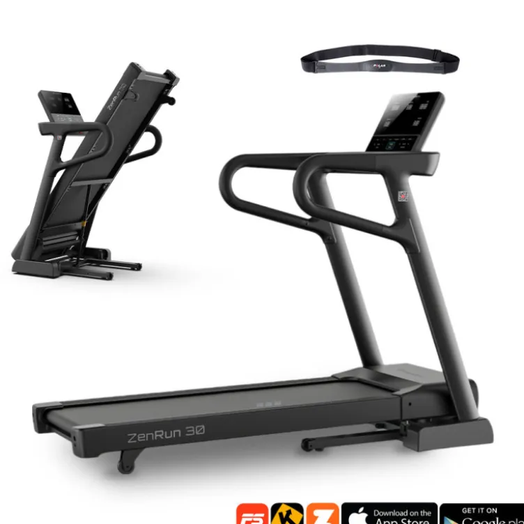 Tapis de course pliable et connecté ZenRun 30 avec inclinaison x 15 - Vitesse 1 à 18 km/h