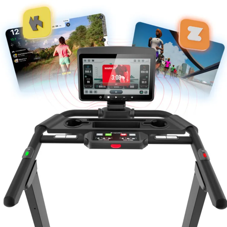 Tapis de course pliable et inclinable ZenRun 120 avec écran tactile rotatif de 15,6" - Vitesse de 0,8 à 22 km/h