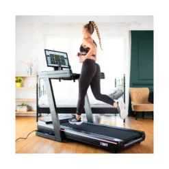 Tapis de course pliable et inclinable avec grande surface de course de 145 x 55 cm - 1 à 22 km/h max avec Bluetooth et Wifi
