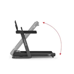 Tapis de course pliable et inclinable avec grande surface de course de 145 x 55 cm - 1 à 22 km/h max avec Bluetooth et Wifi