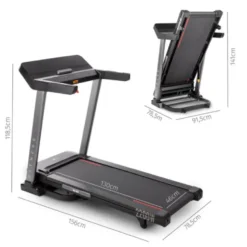 Tapis de course pliable - Vitesse 18km/h - 15 positions d'inclinaison