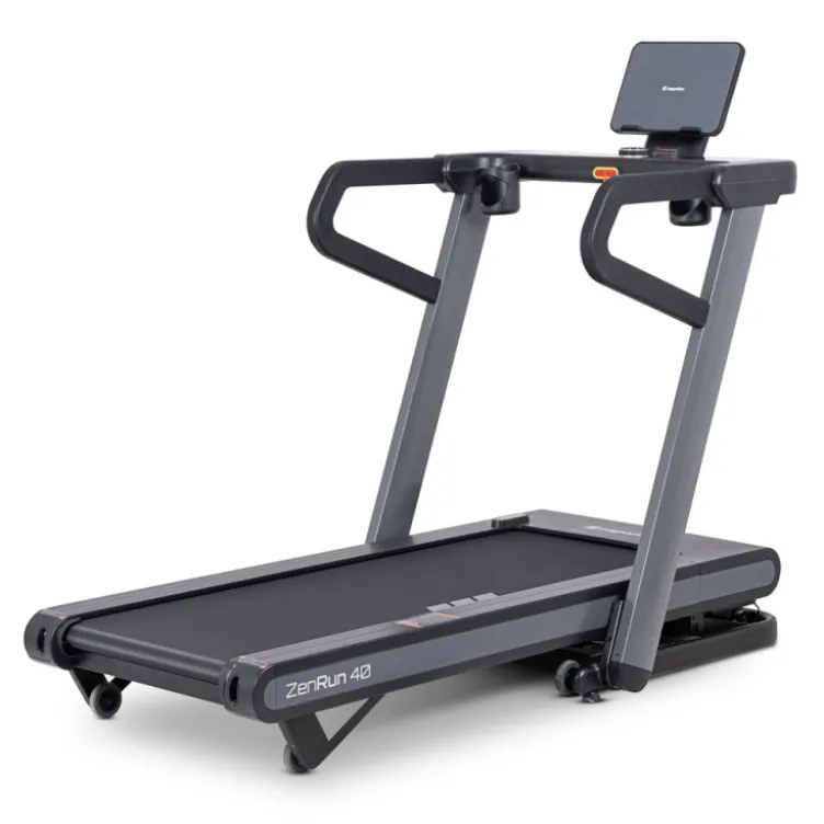 Tapis de course pliable ZenRun 40 avec support pour tablette vitesse 1 à 18,8 km/h pour cardio à la maison