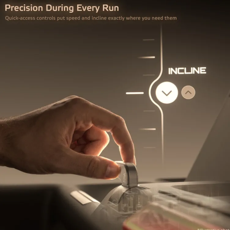 Tapis de course PRO 6 CV avec puissance réglable de 0,5 à 25 km/h et inclinaison électronique jusqu'à 14 % - Wi-Fi intégré