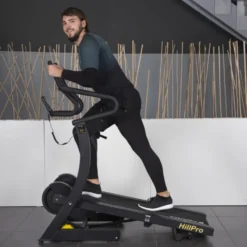 Tapis de course professionnel Hill Pro sans moteur pliable et inclinable pour exercices cardio