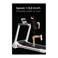 Tapis de course puissant et silencieux avec connexion Bluetooth - Vitesse maximale 12,8km/h
