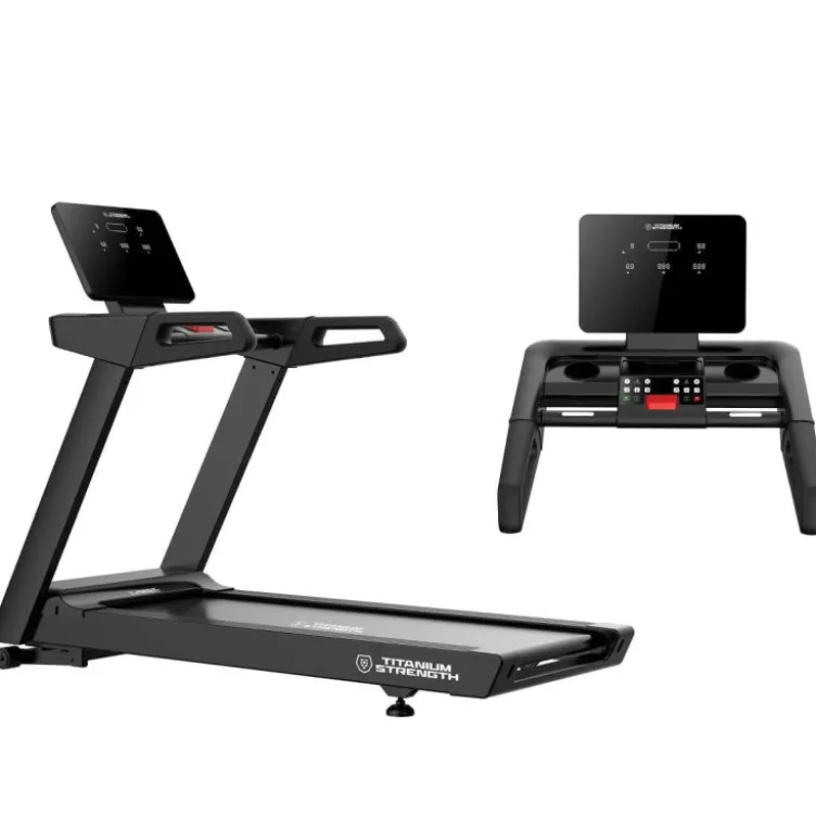 Tapis de course semi-pro Titanium Strength LC10DC de 1 à 20 km/h inclinable sur 12 positions - Console LED et 27 programmes