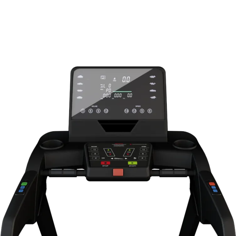 Tapis de course Titanium Strength TM2000 avec écran LCD et vitesse ajustable jusqu'à 25 km/h - Inclinable et déclinable