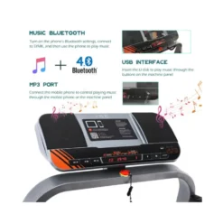 Tapis de course - vitesse jusqu'à 18 km/h avec grande console LCD
