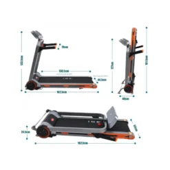 Tapis de course - vitesse jusqu'à 18 km/h avec grande console LCD