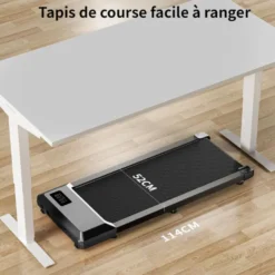 Tapis de marche compact et performant avec vitesse de 1 à 6 km/h pour cardio à domicile