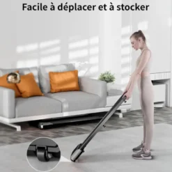 Tapis de marche compact et performant avec vitesse de 1 à 6 km/h pour cardio à domicile