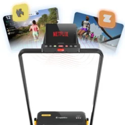 Tapis de marche incliné à 5% ZenRun NOON avec vitesse de 1 à 12 km/h - Double fonctionnalité avec surface massante