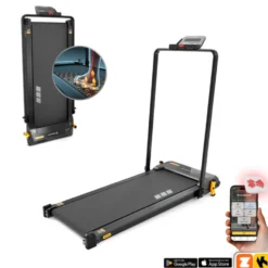 Tapis de marche incliné à 5% ZenRun NOON avec vitesse de 1 à 12 km/h - Double fonctionnalité avec surface massante