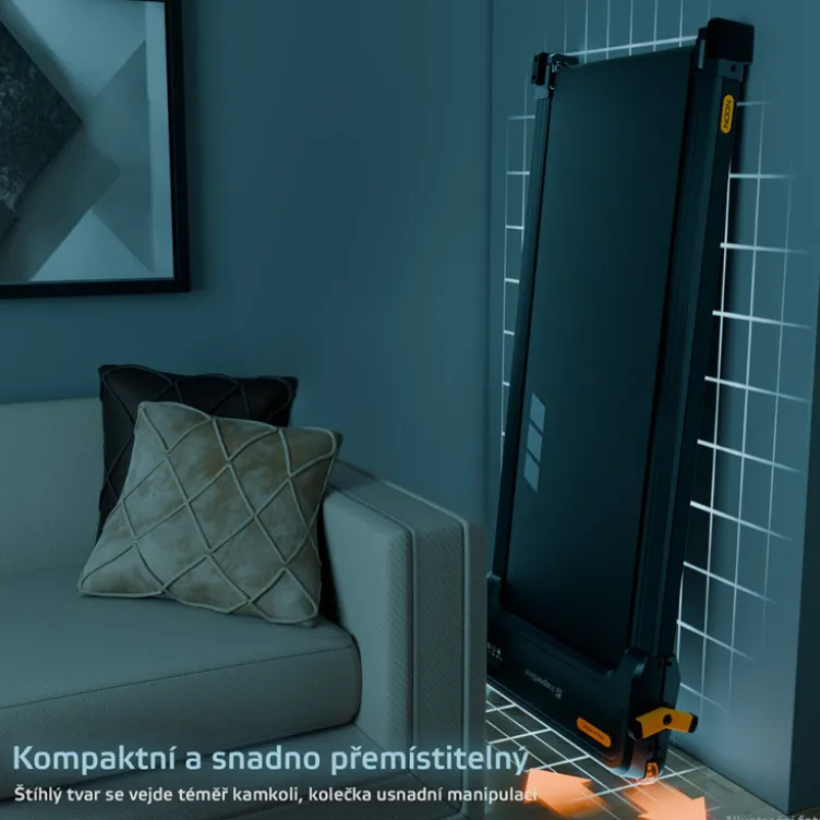 Tapis de marche incliné à 5% ZenRun NOON avec vitesse de 1 à 12 km/h - Double fonctionnalité avec surface massante