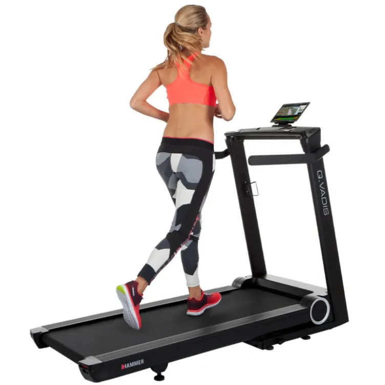 Tapis d'entraînement nouvelle génération avec capacité de pliage - 0,3 à 22 km/h - VADIS 7.0 Hammer