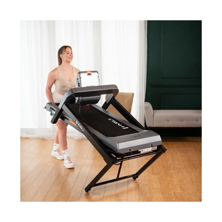Tapis roulant de cardio inclinable et pliable avec vitesse réglable de 1 à 16 km/h - Écran de bord intégré