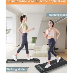 Tapis roulant de marche 1 à 6 km/h avec télécommande et Bluetooth intégré pour séance de cardio à la maison