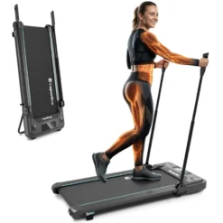 Tapis roulant de marche Tyrion avec poignées latérales pour batton de trekking - Vitesse maximale de 8 km/h