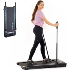 Tapis roulant de marche Tyrion avec poignées latérales pour batton de trekking - Vitesse maximale de 8 km/h