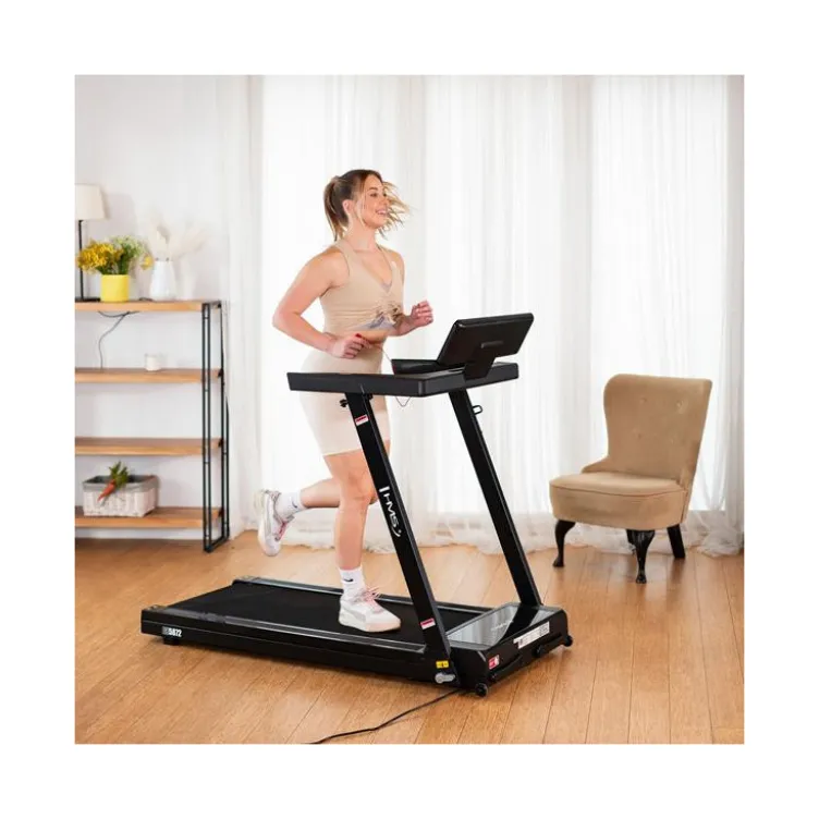 Tapis roulant pour exercices de cardio à domicile avec capacité de pliage - Connexion Bluetooth