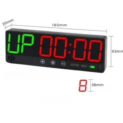 Timer de gym magnétique avec luminosité réglable et 8 modes programmables