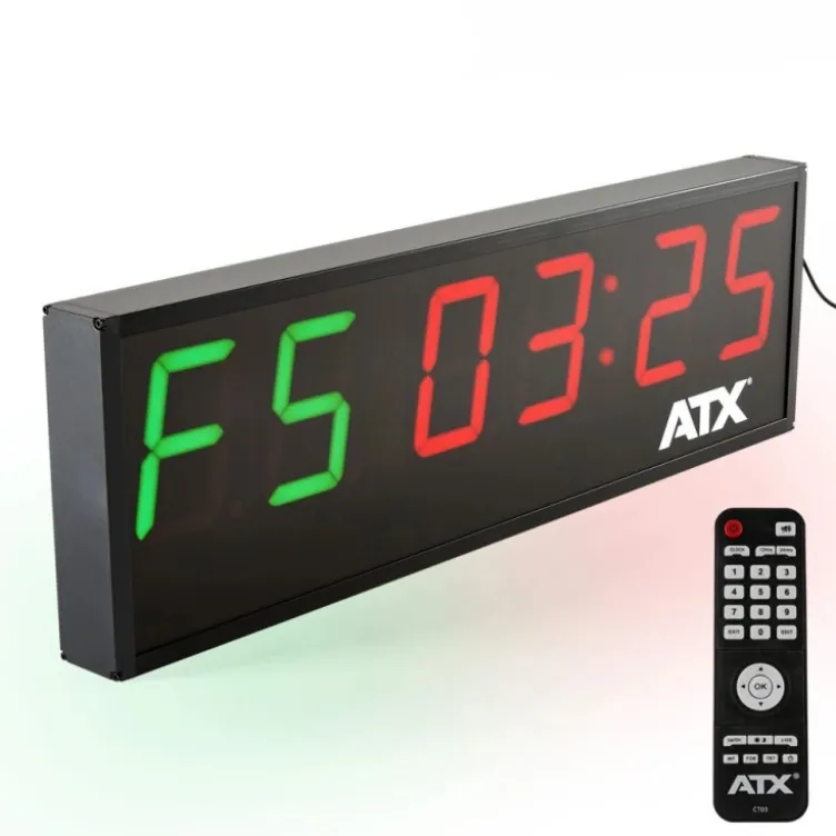 Timer d'entraînement programmable ATX 64 x 20 cm - Minuterie d’intervalle LED professionnelle pour Hyrox et cross-training