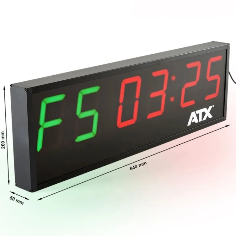 Timer d'entraînement programmable ATX 64 x 20 cm - Minuterie d’intervalle LED professionnelle pour Hyrox et cross-training