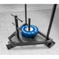 Traîneau de puissance crosstraining 3 postes de poussé - Traîneau de force pour l'Hyrox et exercices explosifs