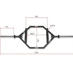 Trap bar professionnelle XL charge maximale 500 kg