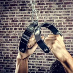 Triangle de tirage double pour exercices de rowing à la poulie