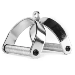Triangle de tirage double pour exercices de rowing à la poulie