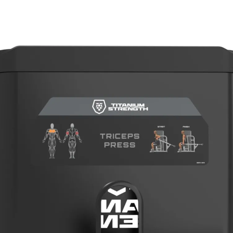 Triceps Press à charge guidée 125 kg Titanium Strength Black Series RX - Seated Dips Machine BSRX-S29